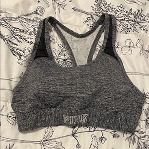 Victoria’s Secret Pink gray sports bra. NWOT size medium